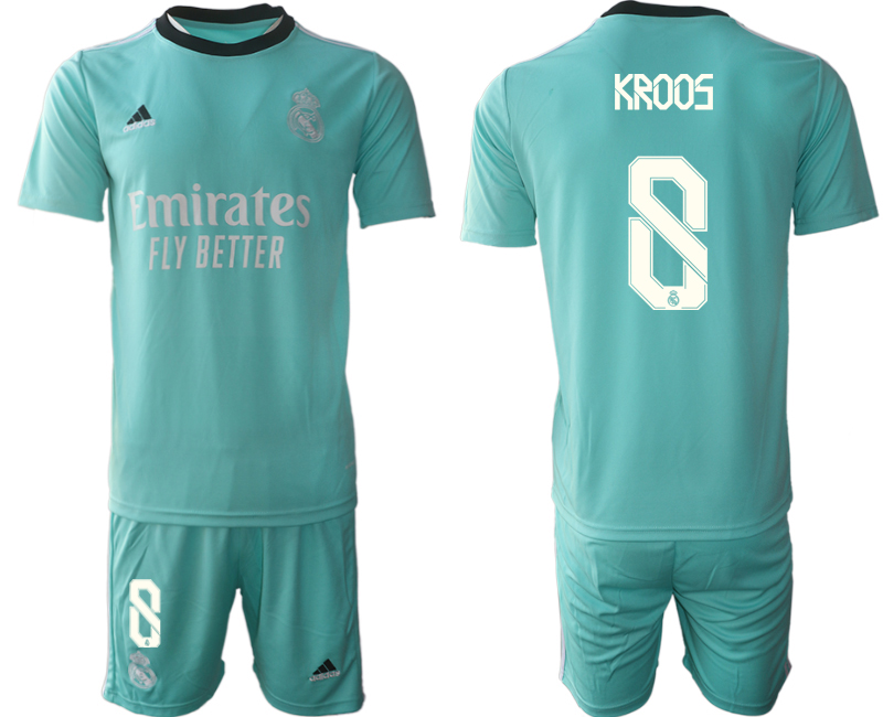 Men 2021-2022 Club Real Madrid second away Light blue #8 Soccer Jersey